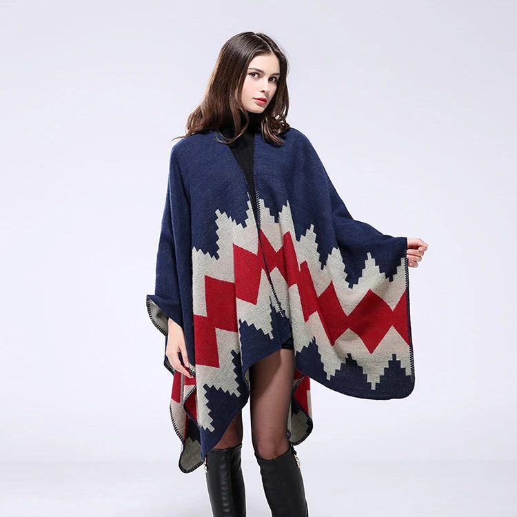 Wholesale Long Women Poncho Shawls Cardigan Open Front Elegant Cape Wrap Pashmina Shawl