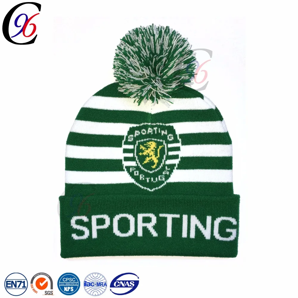 Chengxing wholesale custom funny children cheap fashion printed plain beanie winter sports ski crochet knitted toque 