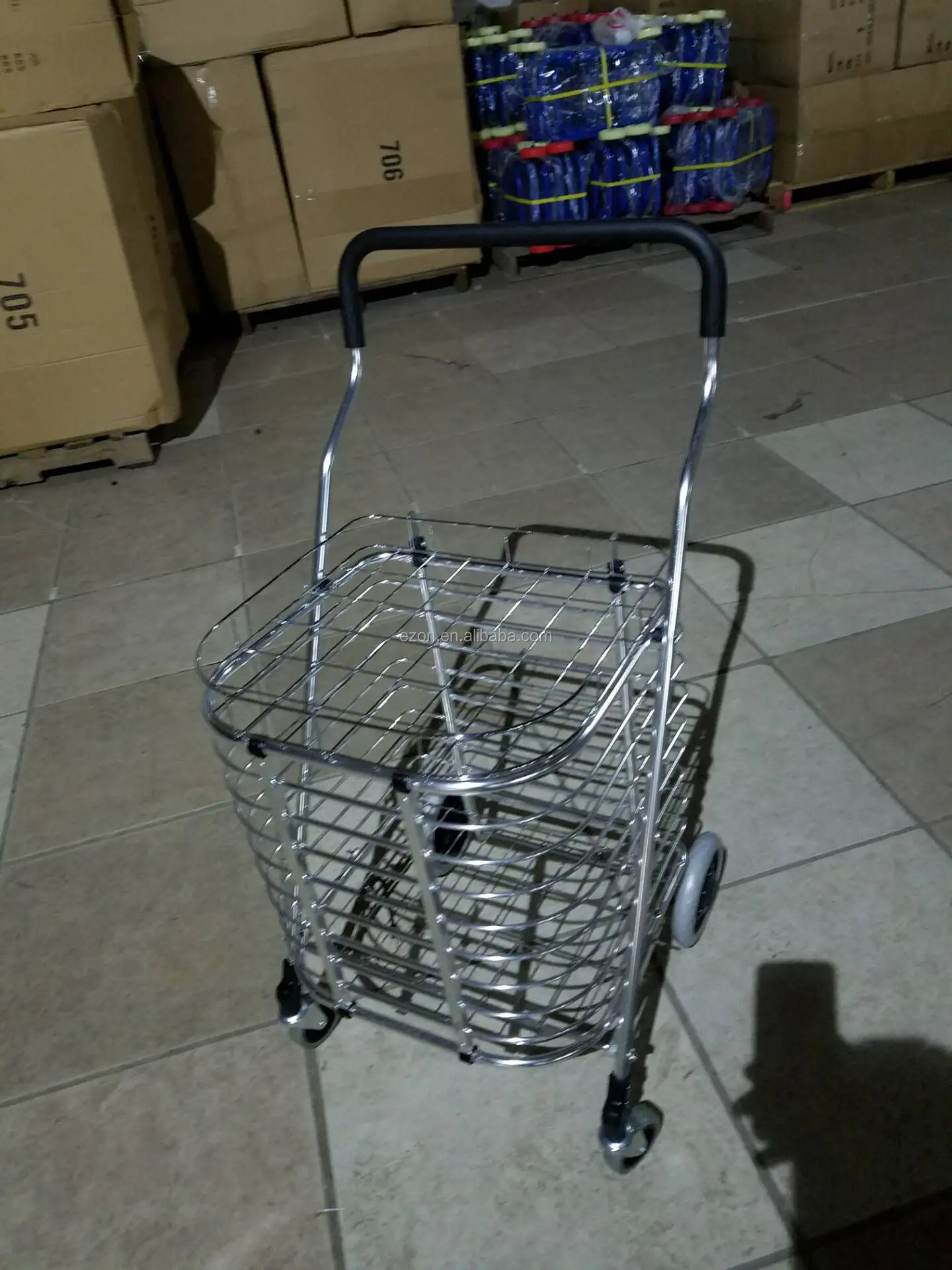 Portable Seniors Shopping Cart/universal Wheel Shopping Cart/aluminum