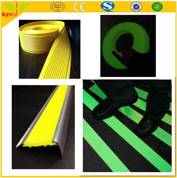 Photoluminescent Glow In The Dark Antislip With Reflective Strips For