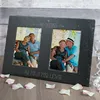Engraved personalized black slate photo frame with high quality