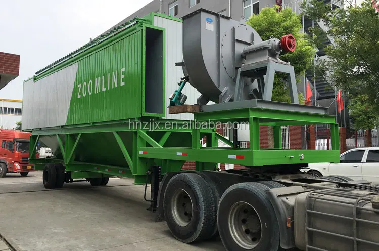 Mobile Hot Mix Asphalt Batching Plant 80-160T/H with Twin Shaft Asphalt Mixer