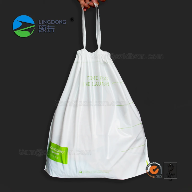 Wholesale LDPE Clear Plastic Laundry Bag With Drawstring For Hotel  Suppliers,manufacturers,factories 