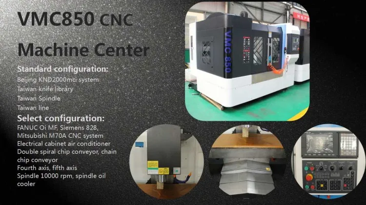 High precision high speed 3 axis vertical CNC milling machine center VMC850