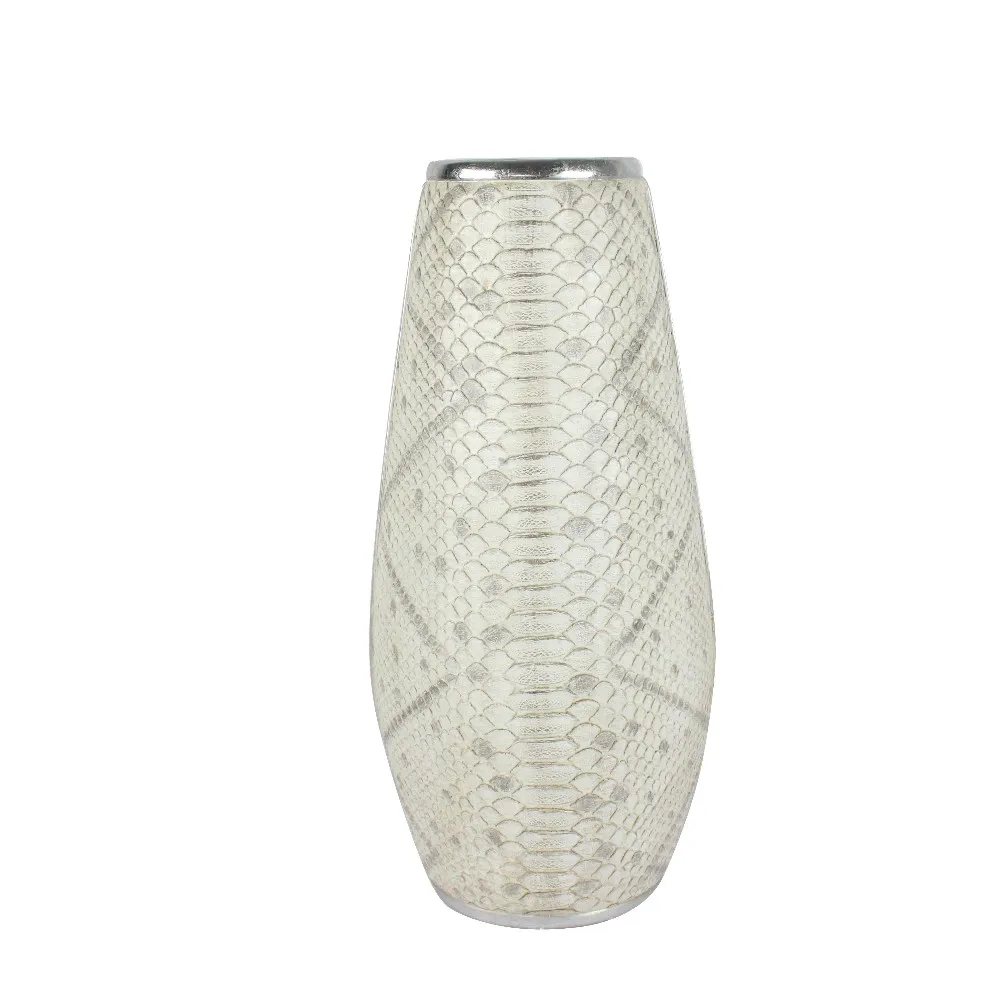 Wholesales Resin Imitation Python Leather Flower Vase for Home Decor factory