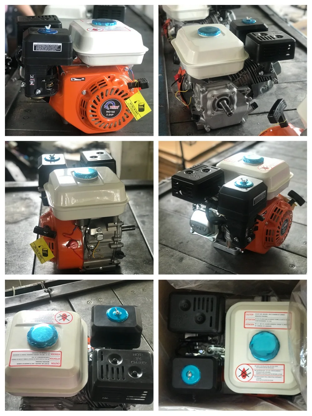 Động Cơ Xăng Xăng Một Xi Lanh WD168 5.5HP 6.5HP