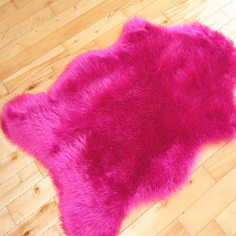Factory supply artificial sheep rug design your own rug