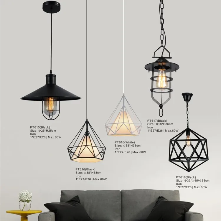 Estilo retro luces colgantes para comedor lámpara del arte led ... Luces colgantes para comedor