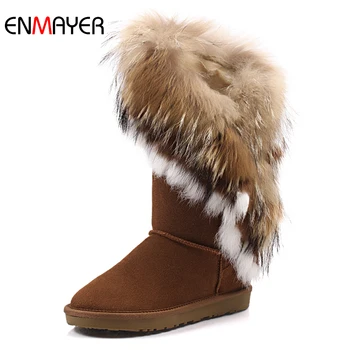 fur snow boots