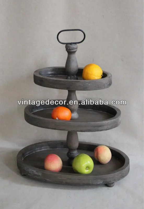 Luckywind Recycle 3 Tier Wood Oval Tray Stand Wooden Luckywind Recycle 3 Tier Wood Oval Tray Stand Wooden Kd Shelf Fruit Product On Alibaba