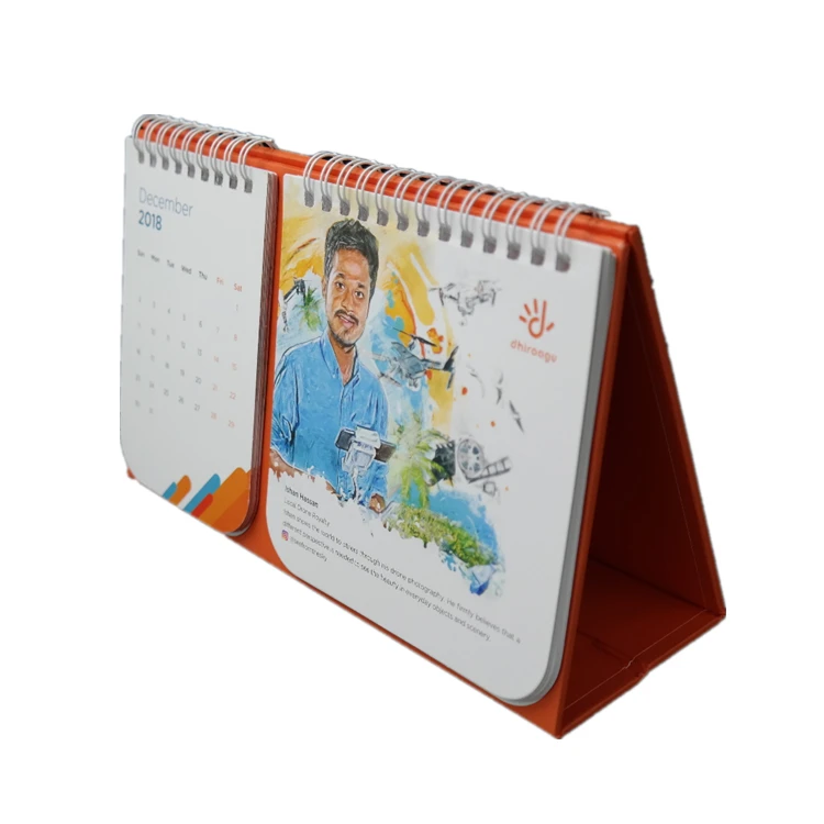Promotional Folding Paper Creative Desk Calendar Table Calendar ...