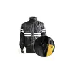 2019 Stylish Professional Design Front Fly With Zipper And Snap Buttons Closure Reflective Jacket