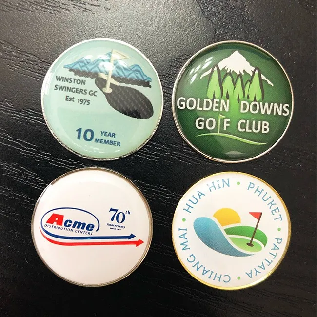 Customize Metal Soft Enamel Golf Ball Marker With Galf Ball Markers
