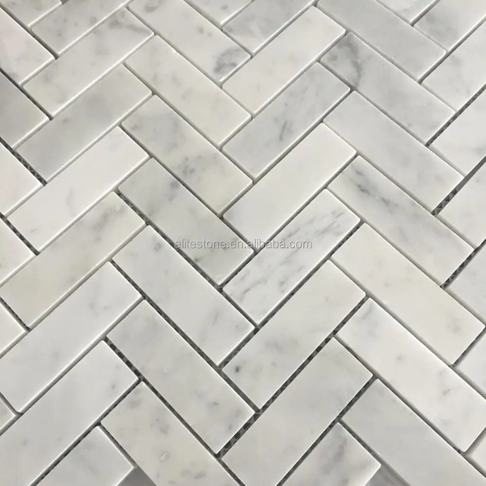 Mosaico De Mármol Para Cocina,30x30,Carrara De Espiga,Barato - Buy