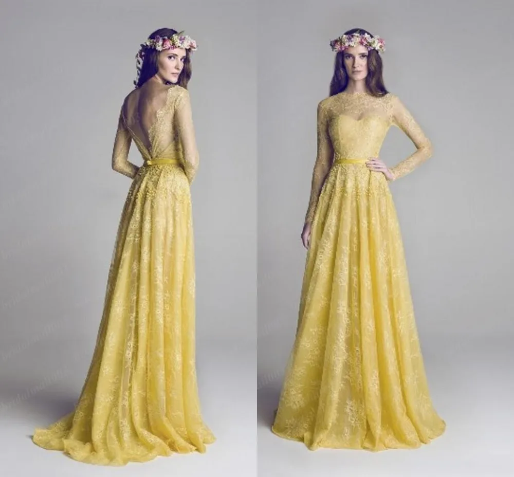 Yellow Beach Wedding Dresses Fashion Yellow Beach Wedding Dresses Fashion