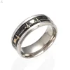 Custom Electrocardiograph Ecg Heartbeat Stainless Steel Glow Carbon Fiber Rings