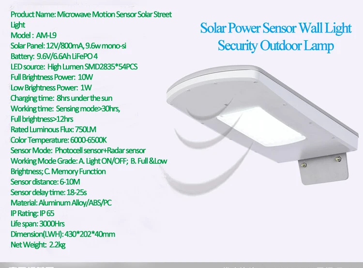 Solar motion sensor light схема