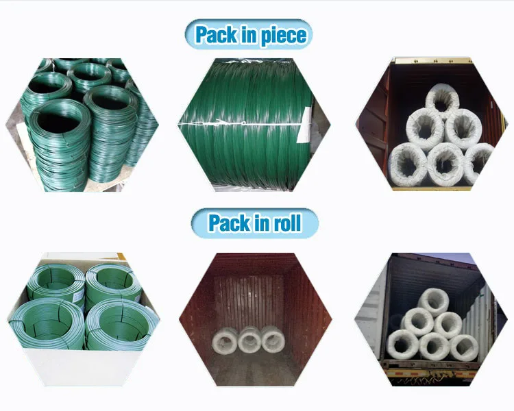 Pvc Coated Gi Wire Green Pvc Coating Binding Wire Hanger Wire 2.5mm