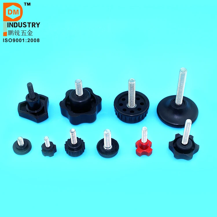 Black Plastic Knob Thumb Screw With Round Knurling Head Buy Thumb Screw,Plastic Knob Thumb