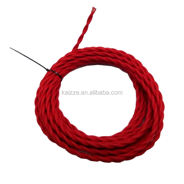Details about   25 ft RED COTTON TWISTED LAMP CORD ANTIQUE VINTAGE STYLE 2 CONDUCTOR 30267K 
