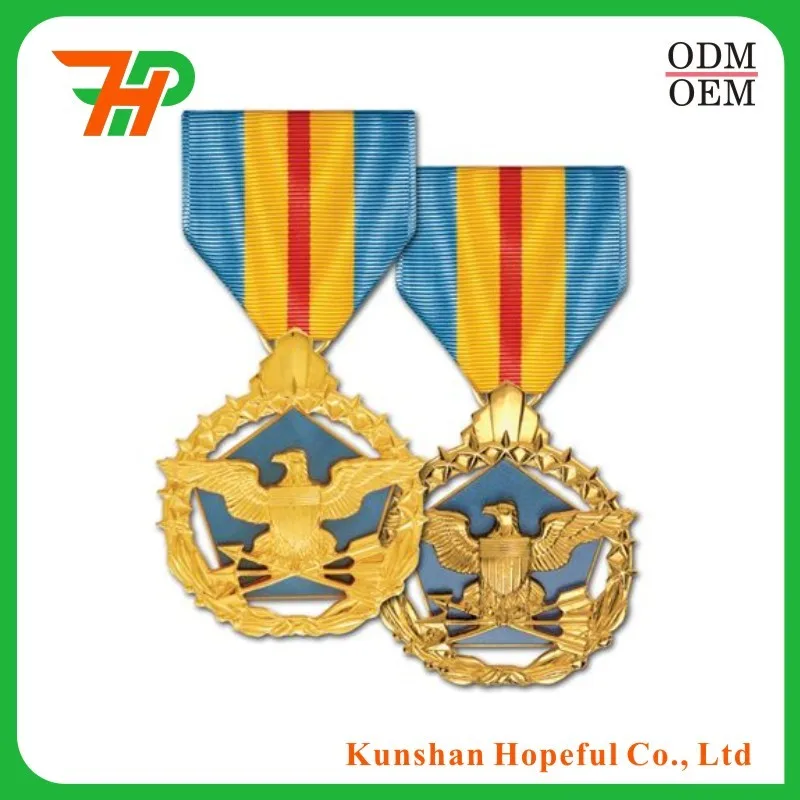 Cheap Army Award Custom Short Ribbon Metal Military Miniature Medal