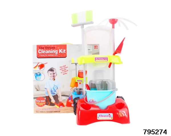 kids cleaning cart