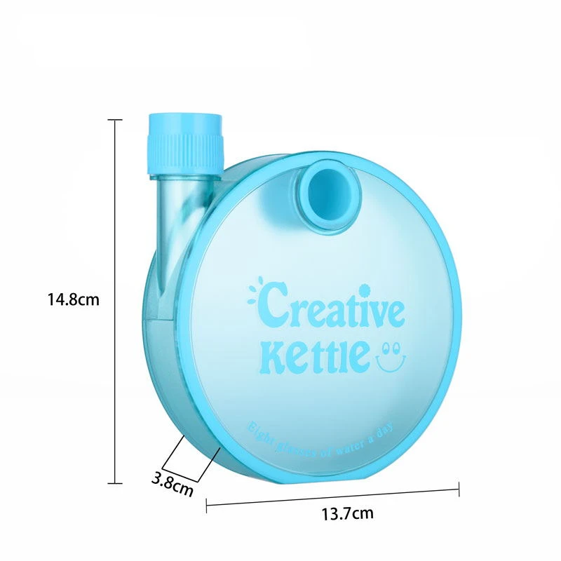 WB087 Creative Paper Bottle Plastic Clear Flat Bottle For Water Notebook Kettle For Sports Cycling Travel 350ml