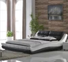 latest double king size bedroom furniture set modern leather bed