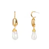 Vogue pearl puddles earrings pearl wire wrap earrings