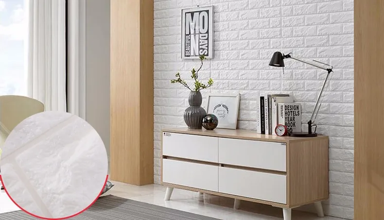 2017 3D Bedroom Living Room Modern Wall Background Brick Pattern Wallpaper Foam 3D wall sticker