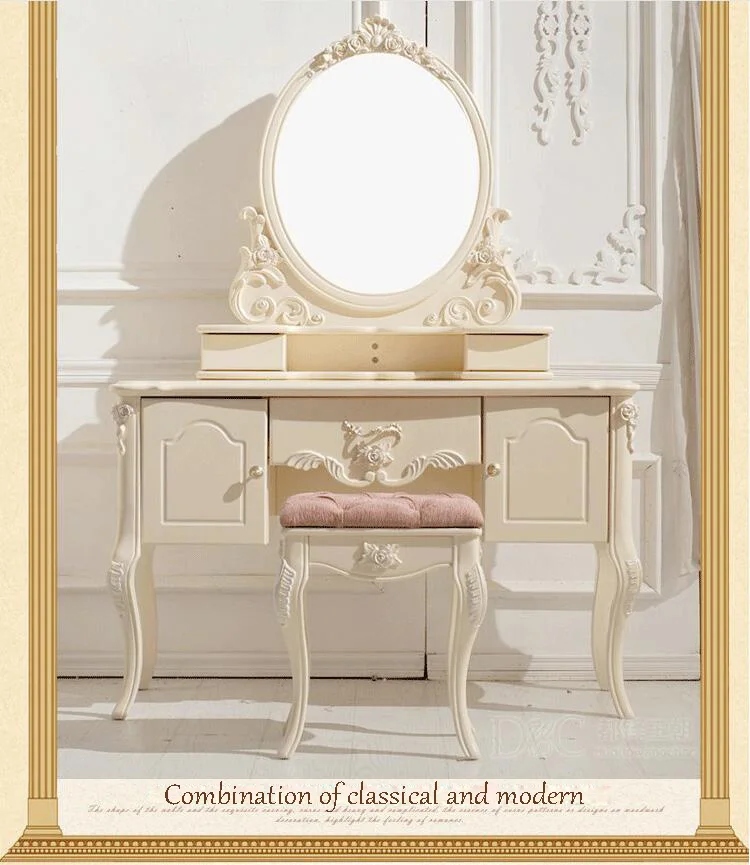 European mirror table antique bedroom dresser French furniture french dressing table p10235