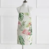 Wholesale customized digital printed green plant cloth barista apron for cafe work