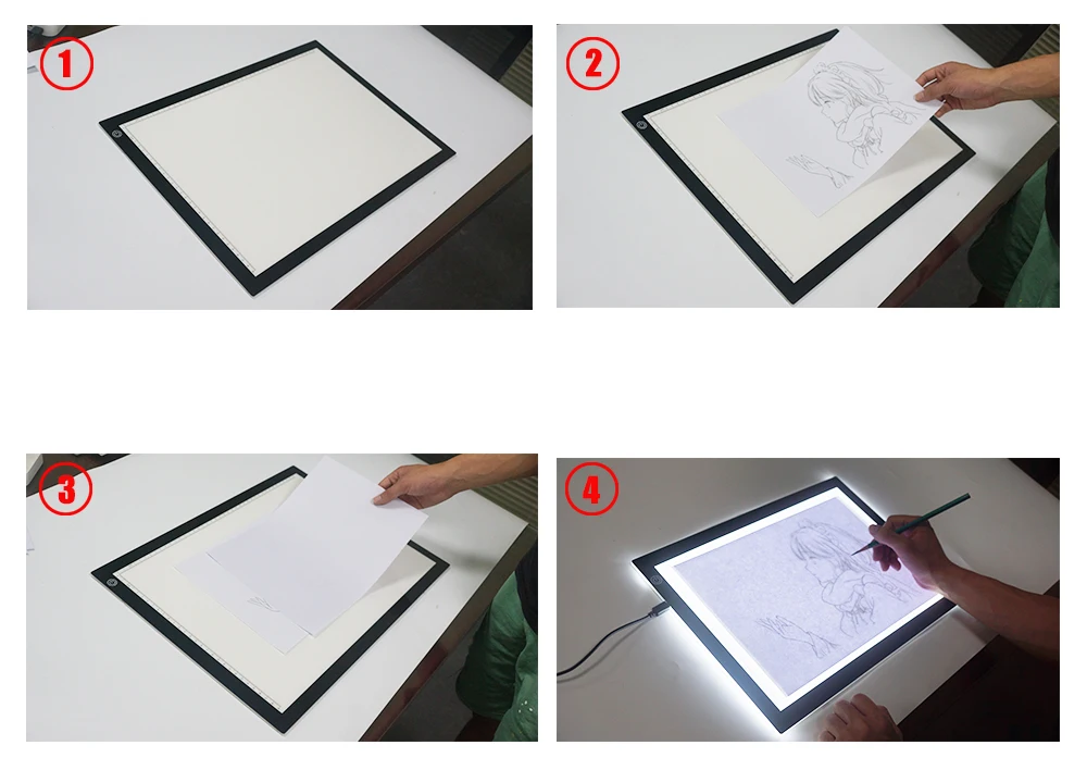 A4 LED Tracing Light Pad Artist Drawing 5V USB Professional Drawing Board  LED Lightpad Board - China Light Box, Light Pad
