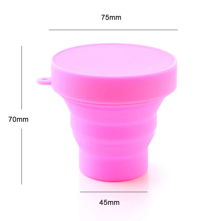 New Product Ideas 2019 Practical Gift Retractable Drinking Water Bottle Candy-colored Travel Camping Silicone Folding Cup
