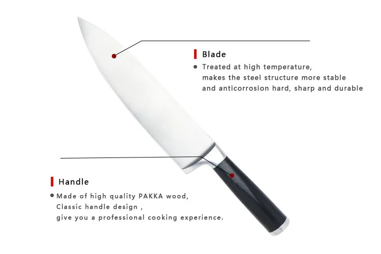 cuchillo de chef DAKOO KN463B08A, imagen 5
