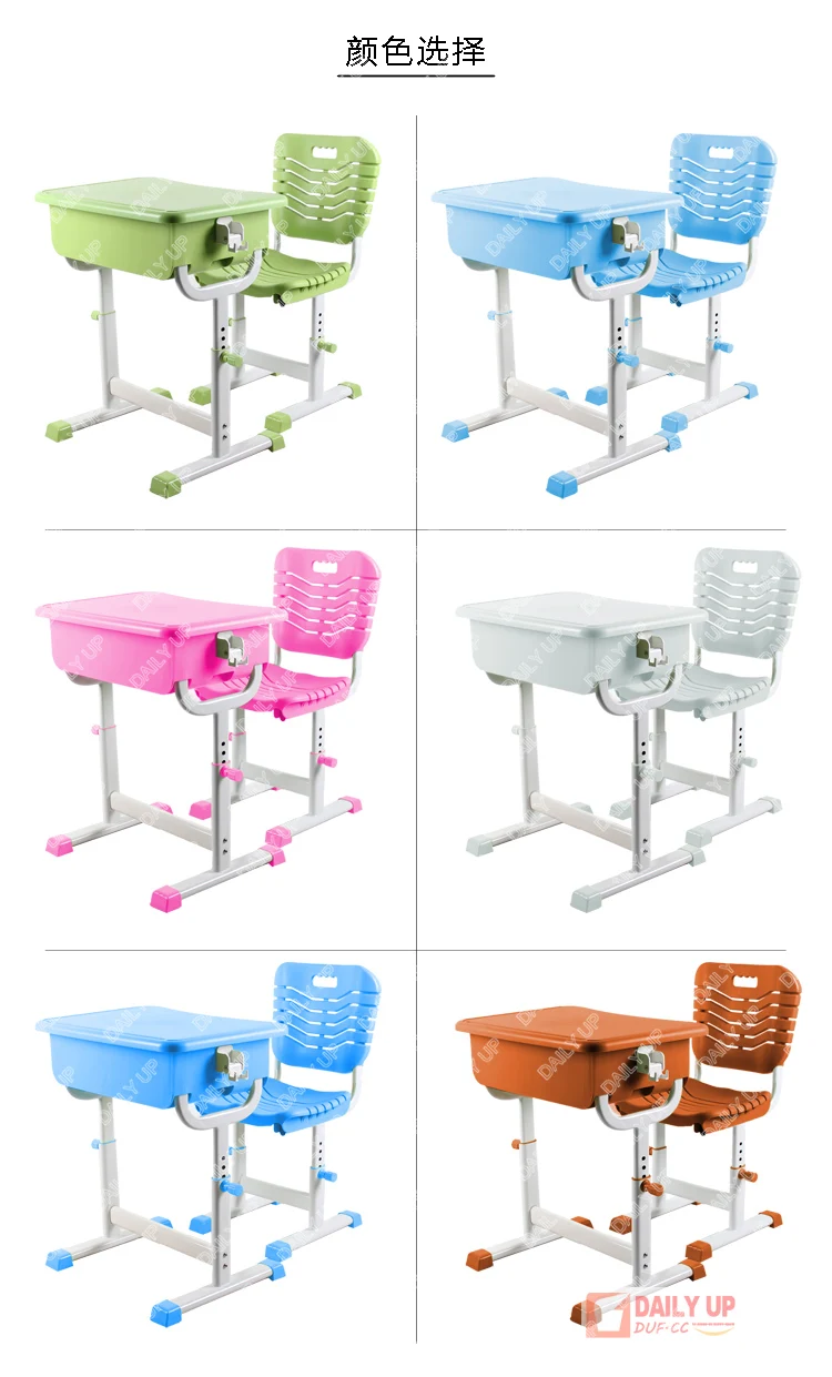 Plastic School Desk And Chair Height Adjustable Student Children Desk And Chair Furniture School Plastic Table And Chair