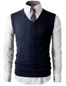 Men's Casual V-neck Pullover Knitted Sweater Vest M-4XL Men's Casual V-neck Pullover Knitted Sweater Vest M-4XL
