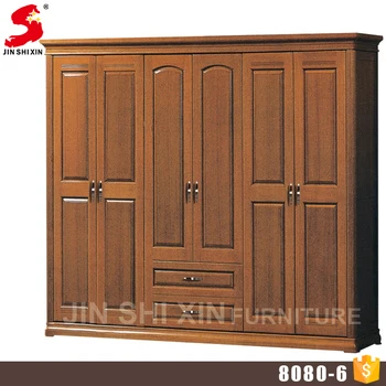 Foshan Home Furniture 3 4 5 6 Doors Simple Wooden Mdf Wardrobe