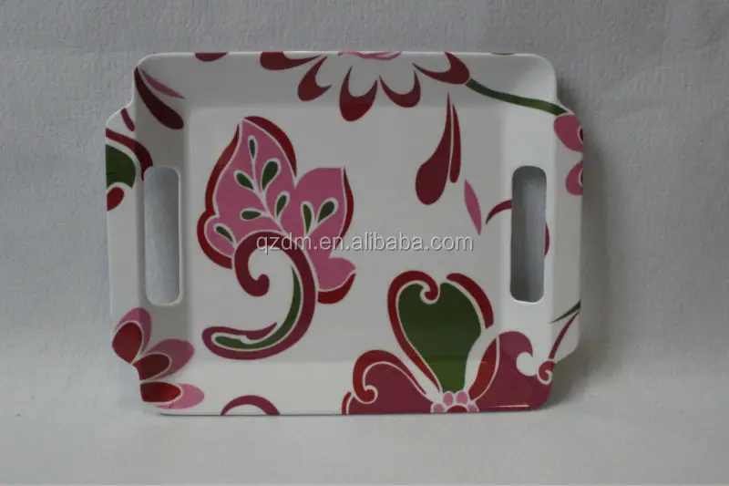 Melamine tray set with handle for 3pcs