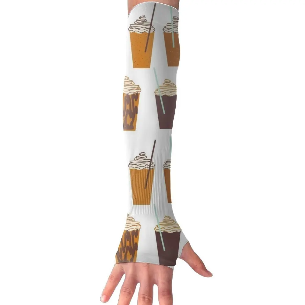 Pumpkin Autumn Flower UV Protection Cooler Arm Cooling Sleeves Compression Fit Hand Cover Arm Sunscreen