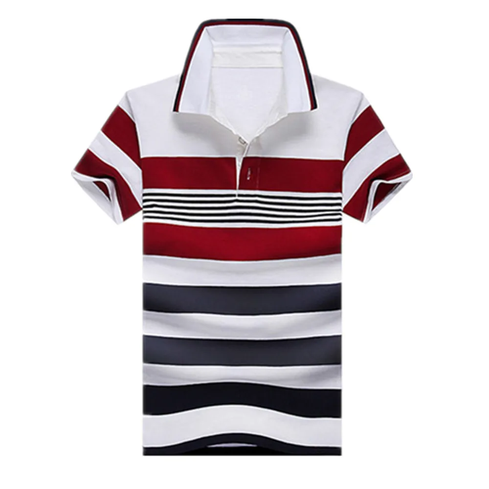 casual anti-pilling striped wholesale polo shirt, casual anti-pi