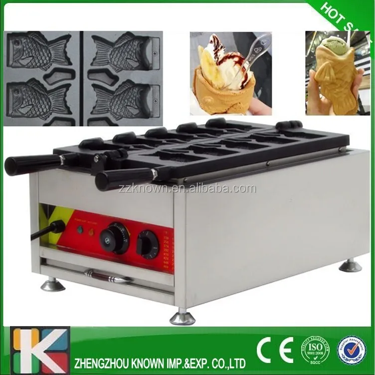 Ice Cream Cone Making Machine/waffle Maker Machine With Fish Shaped