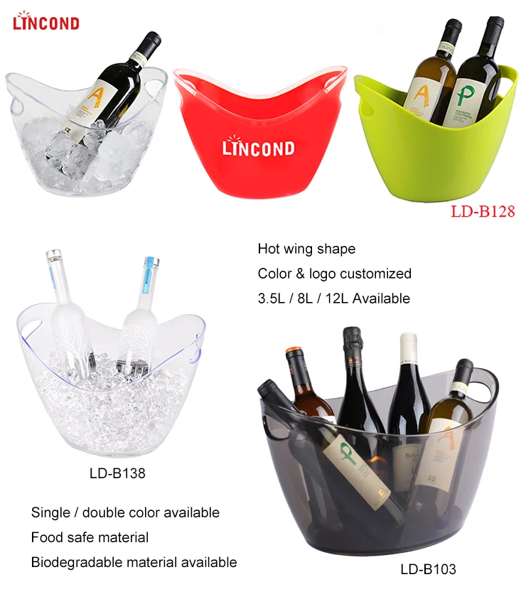 3l / 8l / 12l Promotional Cheap Big Plastic Beer Ice Bucket Wholesale