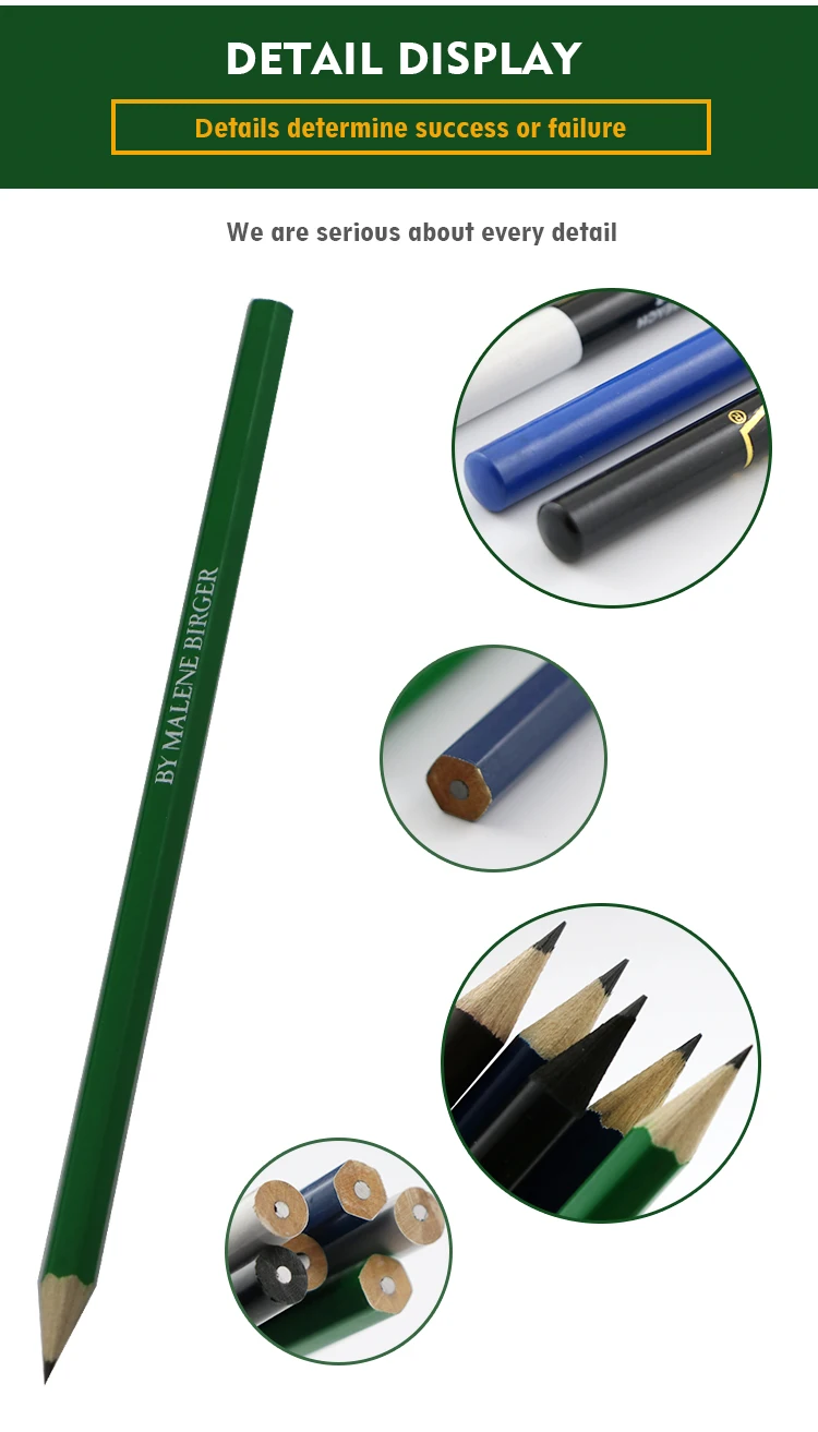 Wooden Pencil Industry Personalized Standard Pencils Custom Logo