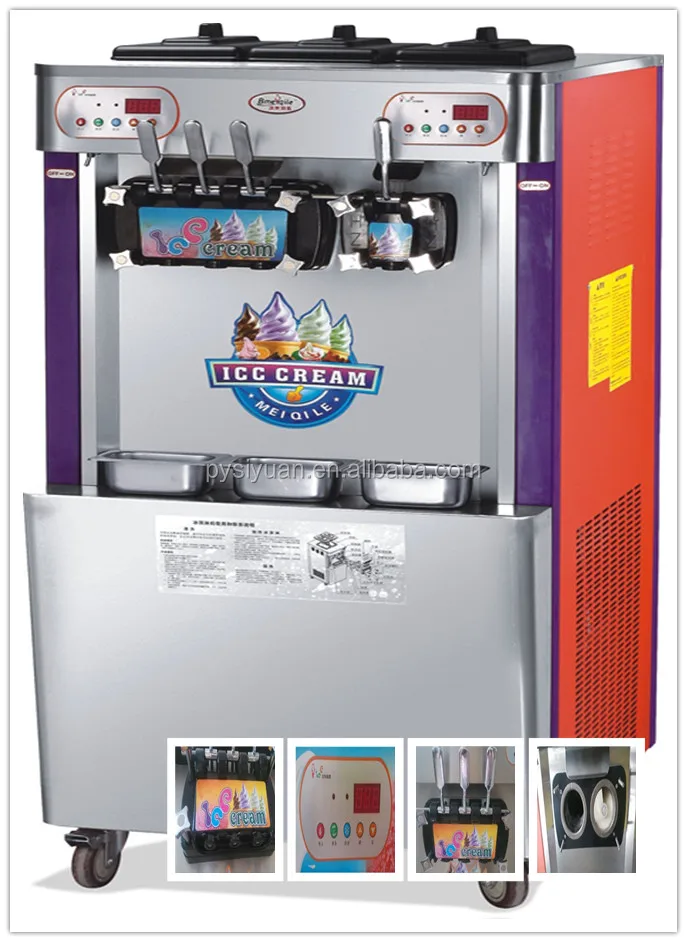 Guangzhou Siyuan 4 Flavors Soft Ice Cream Machine/ Ice Cream Maker (3