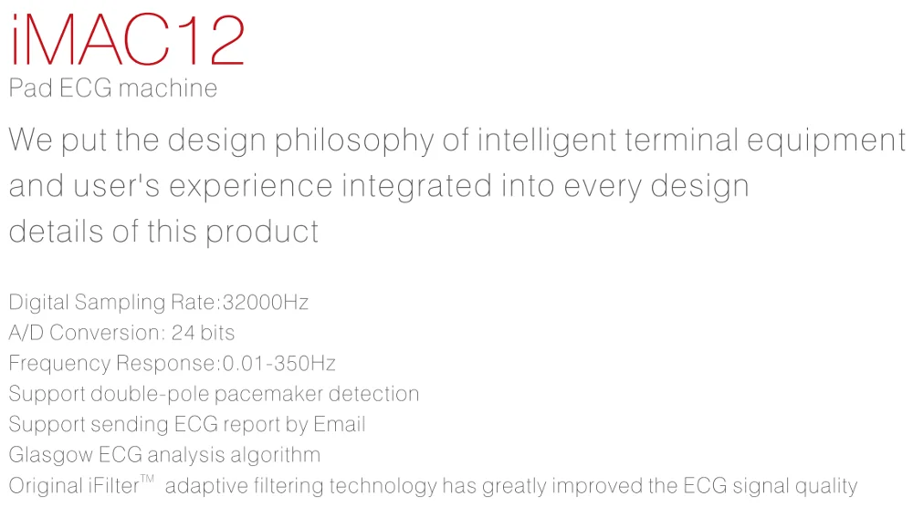 Pad ecg machine home ecg machine portable ecg machine