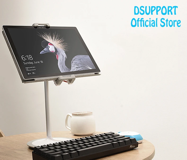 Free Lifting 4.7-12.9 Inch Aluminum Alloy Desktop Stand for iPad Pro iPhone Surface Book Tablet PC Stand