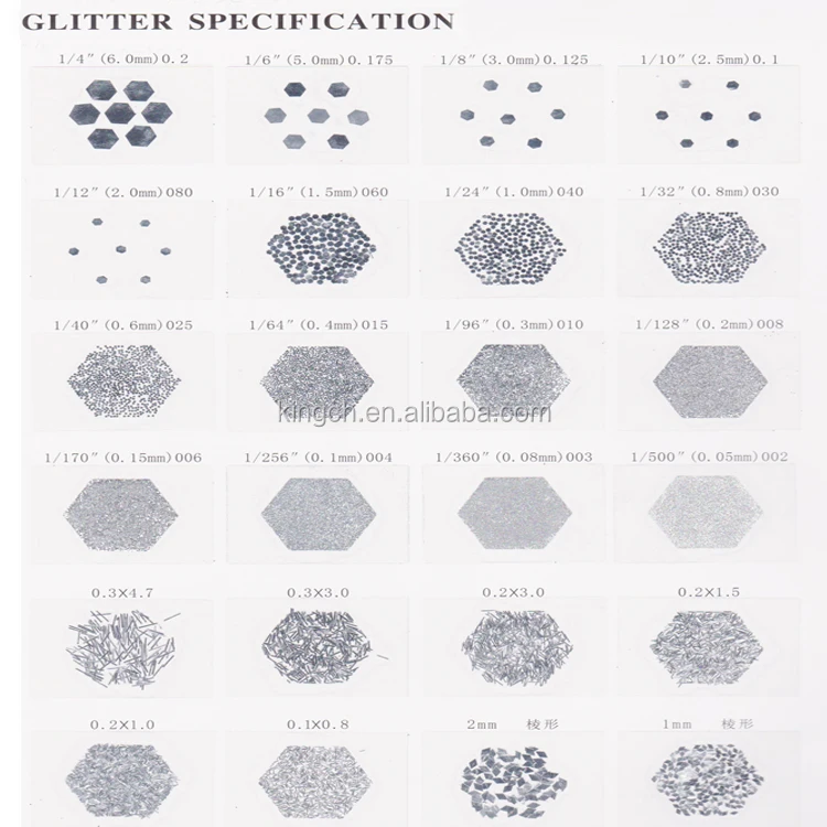 glitter size