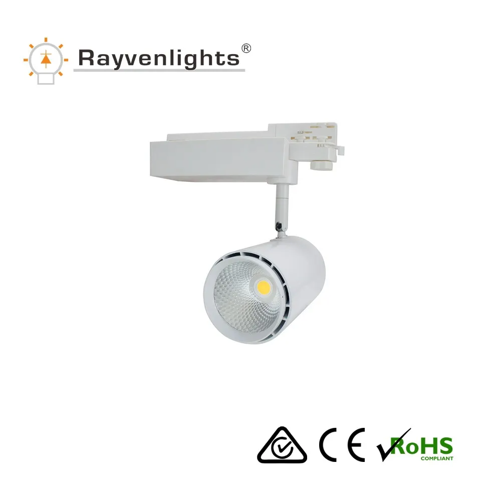 High CRI Adjustable Commercial Lighting Dimmable 20w 30w Cob Led Track Light