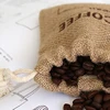 Customized design drawstring jute material coffee packaging bags